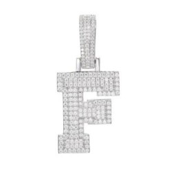 925 Silver CZ Set Initial F