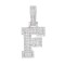 925 Silver CZ Set Initial F