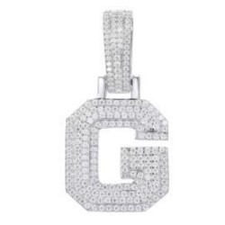 925 Silver CZ Set Initial G