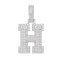 925 Silver CZ Set Initial H
