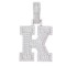 925 Silver CZ Set Initial K