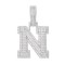 925 Silver CZ Set Initial N