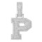 925 Silver CZ Set Initial P
