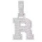 925 Silver CZ Set Initial R
