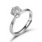 925 Silver 6.5mm CZ Set Adjustable Solitaire Ring