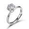 925 Silver 8mm CZ Set Adjustable Solitaire Ring