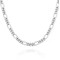 925 Silver CZ Set Figaro Chain