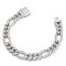925 Silver CZ Set Figaro Bracelet