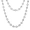 925 Silver CZ Set Bead Necklace