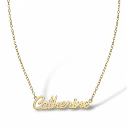 9ct Yellow Personalised Nameplate with 1 name + 16" Chain