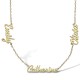 9ct Yellow Personalised Nameplate with 4 names + 16" Chain