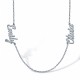 925 Silver Personalised Nameplate with 2 names + 16" Chain