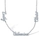 925 Silver Personalised Nameplate with 3 names + 16" Chain