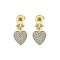 925 Sterling Silver Gold Plated CZ Heart Drops