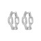 925 Sterling Silver CZ Chain Link Hoops