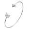 925 Sterling Silver CZ Arrow Bangles