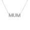 925 Sterling Silver CZ Mum Necklace
