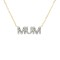 925 Sterling Silver Gold Plated CZ Mum Necklace