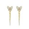 925 Sterling Silver Gold Plated Butterfly Drops