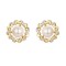 925 Sterling Silver Gold Plated CZ Pearl Studs