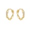 925 Sterling Silver Gold Plated CZ Twist Hoops