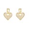 925 Sterling Silver Gold Plated CZ Heart Drops