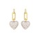 925 Sterling Silver Gold Plated CZ Heart Drops