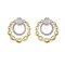 925 Sterling Silver Gold Plated CZ Circle Hoops