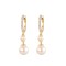 925 Sterling Silver Gold Plated Double Pearl Hoops