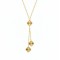 925 Sterling Silver Gold Plated CZ Clover Y-Necklace