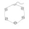 925 Sterling Silver CZ Clover Bracelet