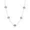 925 Sterling Silver CZ Clover Station Necklace