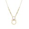 925 Sterling Silver Gold Plated CZ Equestrian Necklace
