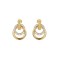 925 Sterling Silver Gold Plated CZ Ring Hoops