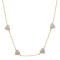925 Sterling Silver Gold Plated CZ Heart Necklace