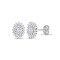 9ct White Gold 1.75cts Lab Grown Diamond Halo Stud Earrings