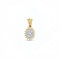 9ct Yellow Gold 0.87cts Lab Grown Diamond Halo Pendant