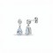 9ct White Gold 1.58cts Pear Lab Grown Diamond Earrings