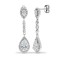 9ct White Gold Lab Grown Diamond 4.50cts Pear Drop Earrings