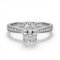 9ct White Gold 1.00ct Lab Diamond & 0.14ct Diamond Wed-Fit Oval Engagement Ring