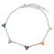 925 Sterling Silver Multi CZ Clover Bracelet