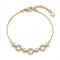925 Sterling Silver 14K Gold Plated CZ Circle Station Bracelet