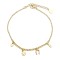 925 Sterling Silver 14K Gold Plated Clover Horseshoe Charm Bracelet