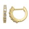 925 Sterling Silver 14K Gold Plated Baguette CZ Hoop Earrings