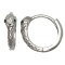 925 Sterling Silver Snake CZ Hoop Earrings