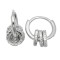 925 Sterling Silver CZ Gear Hoop Earrings