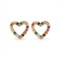 925 Sterling Silver 14k Gold Plated CZ Set Studs