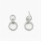 925 Sterling Silver CZ Circle Pendant Set
