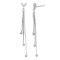 925 Sterling Silver CZ Chain Tassel Earrings
