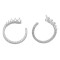 925 Sterling Silver CZ Crown Hoop Earrings